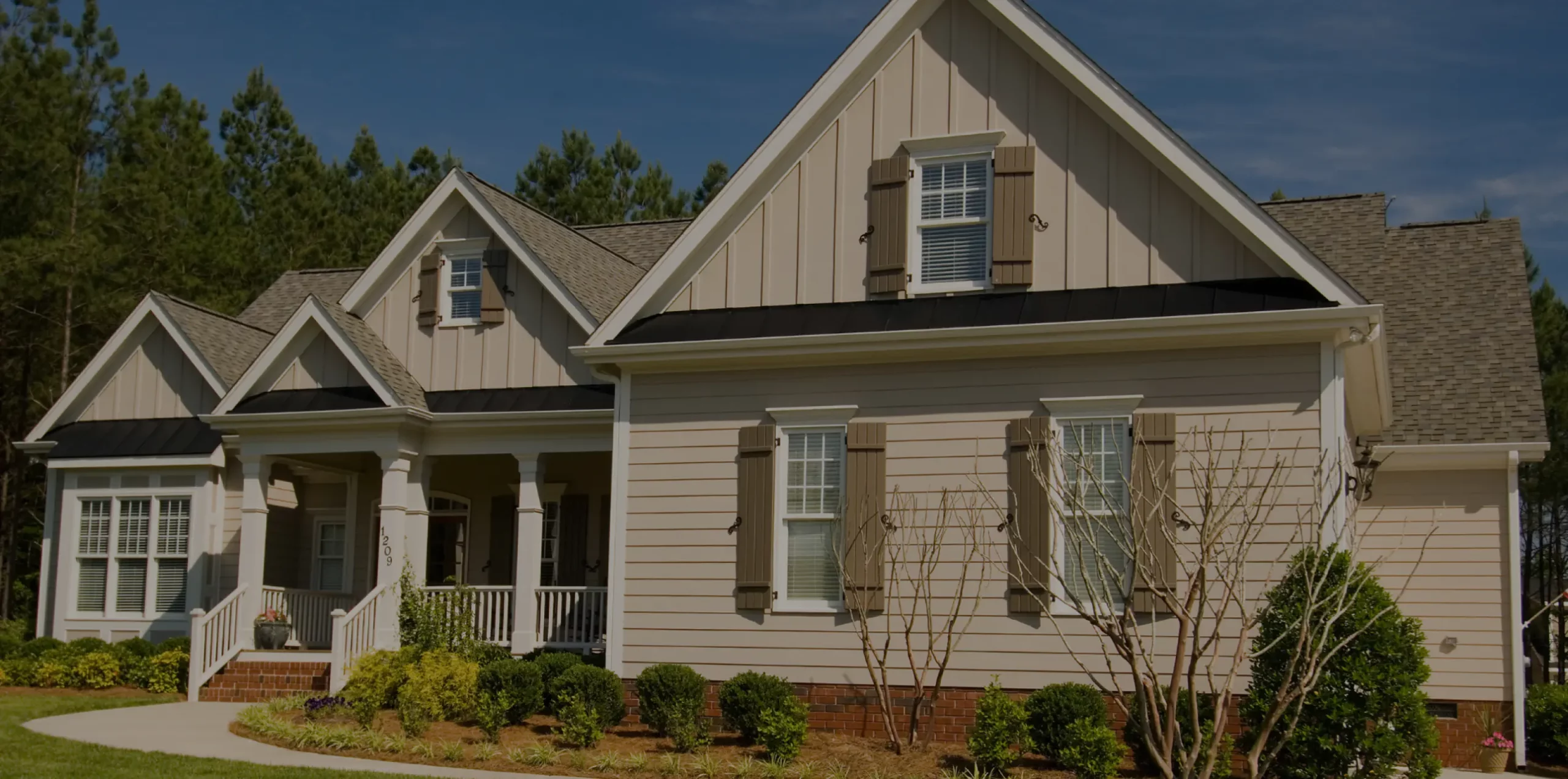 beige hosue with brown roofing holly springs nc